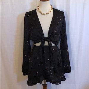 Star motif skirt set